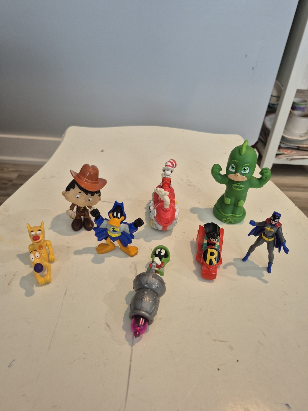 Assorted Kids Superhero & Cartoon Toy Figures Set Of 8 Vintage From 1991 And Up